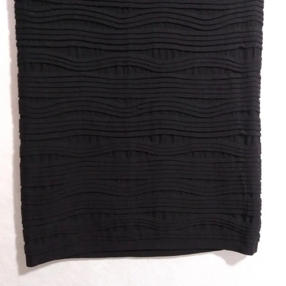 Sugarlips Black Bandage Textured Ribbed Bodycon Skirt Midi Size One size